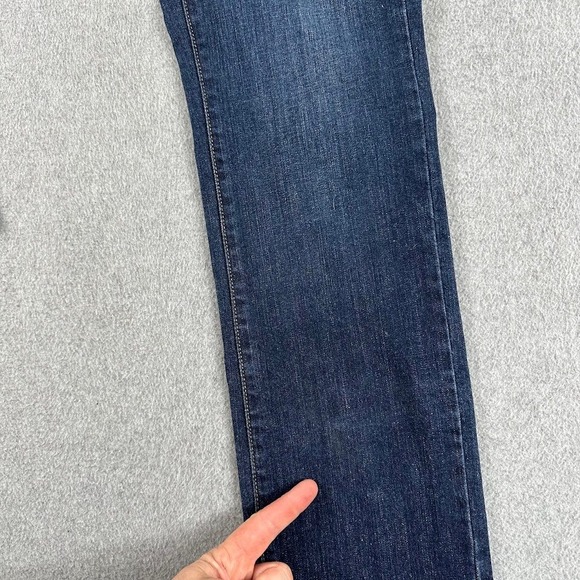 Levi 505 Straight Jeans Dark Wash Womens 4 Whiskering Cowboy Western Rodeo - Picture 6 of 9